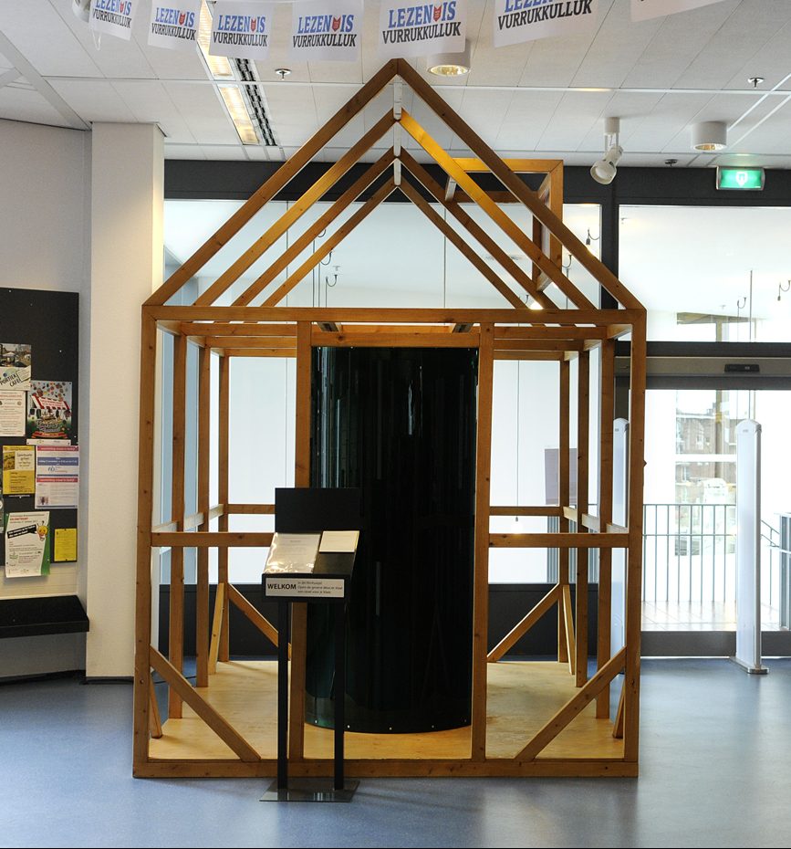Expositiehuisje bibliotheek