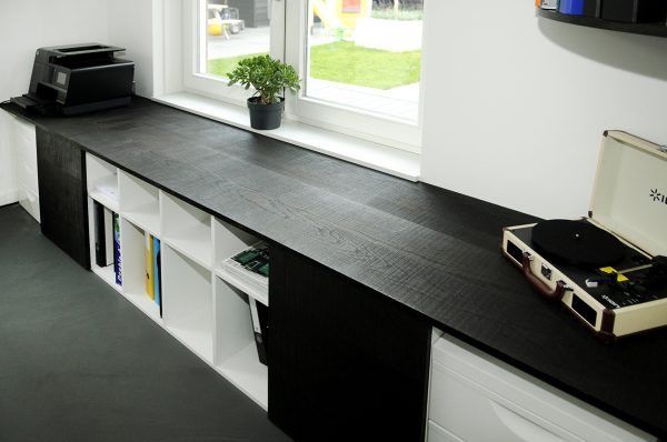 archiefkast bij werkplek kantoormeubel maatwerk meubelmakers Utrecht mooi ruim